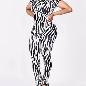 Stylish Zebra Print Jumpsuit